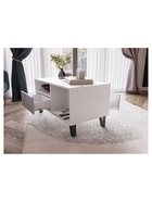 Столик журнальный «Эннис», 500×902×480 мм, цвет белый / бетон светлый - фото 121986721