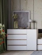 Комод напольный «Атлон», 1190×460×896 мм, цвет белый / дуб вотан  (артикул 10998206)  большой выбор товаров оптом и в розницу по низким ценам с доставкой