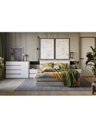 Комод напольный «Атлон», 1190×460×896 мм, цвет белый / дуб вотан  (артикул 10998206)  большой выбор товаров оптом и в розницу по низким ценам с доставкой