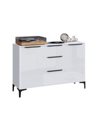Комод напольный «Иадама», 1289×403×847 мм, цвет белый / белый глянец  (артикул 10998208)  большой выбор товаров оптом и в розницу по низким ценам с доставкой