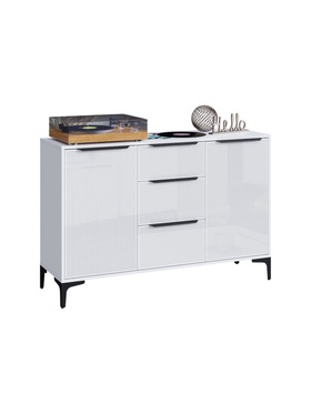 Комод напольный «Иадама», 1289×403×847 мм, цвет белый / белый глянец
