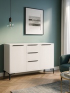 Комод напольный «Иадама», 1289×403×847 мм, цвет белый / белый глянец  (артикул 10998208)  большой выбор товаров оптом и в розницу по низким ценам с доставкой