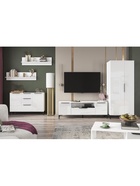 Комод напольный «Иадама», 1289×403×847 мм, цвет белый / белый глянец  (артикул 10998208)  большой выбор товаров оптом и в розницу по низким ценам с доставкой