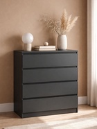 Комод напольный «Мадера К4М ЛДСП», 800×420×1000 мм, цвет графит новый  (артикул 10998212)  большой выбор товаров оптом и в розницу по низким ценам с доставкой