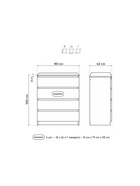 Комод напольный «Мадера К4М ЛДСП», 800×420×1000 мм, цвет графит новый  (артикул 10998212)  большой выбор товаров оптом и в розницу по низким ценам с доставкой