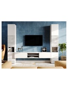 Стеллаж «Лонгфорд», 402×304×2176 мм, цвет белый/бетон светлый  (артикул 10998217)  большой выбор товаров оптом и в розницу по низким ценам с доставкой