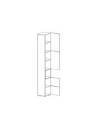 Стеллаж «Лонгфорд», 402×304×2176 мм, цвет белый/дуб вотан  (артикул 10998218)  большой выбор товаров оптом и в розницу по низким ценам с доставкой