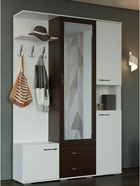 Прихожая «Бертра», 1400×384×2090 мм, цвет венге / белый - Фото 1