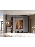 Прихожая «Роут», 1200×370×1856 мм, цвет венге / дуб вотан / графит софт - Фото 2