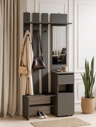 Прихожая «Сибити», 1001×330×1999 мм, цвет графит серый - Фото 2