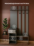 Прихожая «Сибити», 1001×330×1999 мм, цвет графит серый - Фото 7