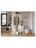 Прихожая «Рогес», 850×338×1850 мм, цвет белый  (артикул 10998245)  большой выбор товаров оптом и в розницу по низким ценам с доставкой