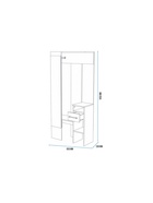 Прихожая «Рогес», 850×338×1850 мм, цвет анкор светлый  (артикул 10998246)  большой выбор товаров оптом и в розницу по низким ценам с доставкой