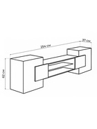 Тумба под ТВ «Лисмор», 2540×370×620 мм, цвет белый/сонома  (артикул 10998249)  большой выбор товаров оптом и в розницу по низким ценам с доставкой
