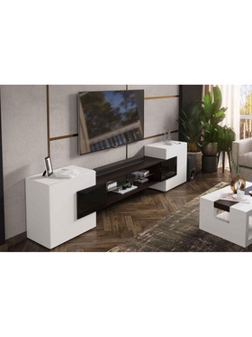 Белый / черный глянец