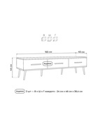 Тумба под ТВ «Орсиэль», 1650×450×440 мм, цвет белый  (артикул 10998256)  большой выбор товаров оптом и в розницу по низким ценам с доставкой