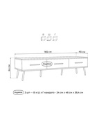 Тумба под ТВ «Орсиэль», 1650×450×440 мм, цвет кашемир  (артикул 10998257)  большой выбор товаров оптом и в розницу по низким ценам с доставкой