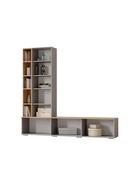 Тумба под ТВ «Филеста», 2006×370×1862 мм, цвет кашемир/дуб вотан  (артикул 10998262)  большой выбор товаров оптом и в розницу по низким ценам с доставкой