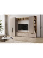 Тумба под ТВ «Филеста», 2006×370×1862 мм, цвет кашемир/дуб вотан  (артикул 10998262)  большой выбор товаров оптом и в розницу по низким ценам с доставкой