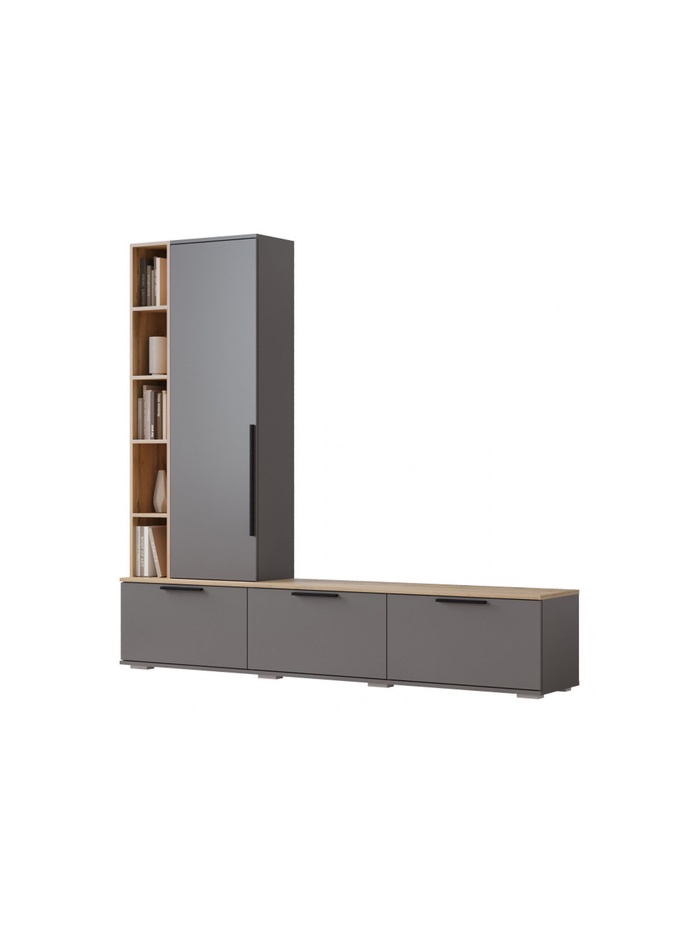 Гостиная «Филеста», 2006×370×1862 мм, цвет графит/дуб вотан - Фото 1