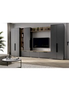 Тумба под ТВ «Филеста», 2006×370×1862 мм, цвет графит/дуб вотан  (артикул 10998264)  большой выбор товаров оптом и в розницу по низким ценам с доставкой