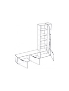 Тумба под ТВ «Филеста», 2006×370×1862 мм, цвет графит/дуб вотан  (артикул 10998264)  большой выбор товаров оптом и в розницу по низким ценам с доставкой