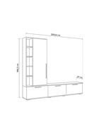 Тумба под ТВ «Филеста», 2006×370×1862 мм, цвет графит/дуб вотан  (артикул 10998264)  большой выбор товаров оптом и в розницу по низким ценам с доставкой