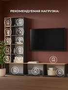 Тумба под ТВ «Филеста», 2006×370×1862 мм, цвет графит/дуб вотан  (артикул 10998264)  большой выбор товаров оптом и в розницу по низким ценам с доставкой