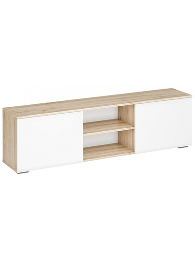 Тумба под ТВ «Алетра ТБ01», 1600×324×450 мм, цвет дуб крафт серый/белый глянцевый