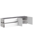 Тумба под ТВ «Атлон», 1800×370×490 мм, цвет белый/бетон тёмный  (артикул 10998266)  большой выбор товаров оптом и в розницу по низким ценам с доставкой