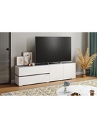 Тумба под ТВ «Атлон», 1800×370×490 мм, цвет белый/бетон тёмный  (артикул 10998266)  большой выбор товаров оптом и в розницу по низким ценам с доставкой