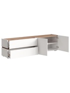 Тумба под ТВ «Атлон», 1800×370×490 мм, цвет белый/дуб вотан  (артикул 10998267)  большой выбор товаров оптом и в розницу по низким ценам с доставкой