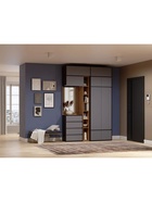 Шкаф навесной «Роут 2», 832×440×324 мм, цвет венге/графит софт  (артикул 10998275)  большой выбор товаров оптом и в розницу по низким ценам с доставкой