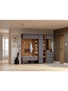 Шкаф навесной «Роут», 1200×440×340 мм, цвет венге/графит софт  (артикул 10998285)  большой выбор товаров оптом и в розницу по низким ценам с доставкой