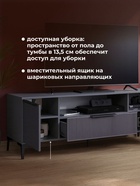 Тумба под ТВ «Иадама», 1650×400×570 мм, цвет графит/графит софт - Фото 6