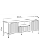 Тумба под ТВ «Иадама», 1350×410×570 мм, цвет кашемир - Фото 2