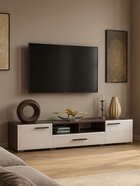 Тумба под ТВ «Иоги 2.0», 2000×460×350 мм, цвет венге/белый глянцевый - Фото 6