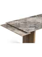 Стол кухонный стеклянный раздвижной «Монерон», 2000(2600)×1000×770 мм, цвет каталония/орех кантри  (артикул 10998298)  большой выбор товаров оптом и в розницу по низким ценам с доставкой