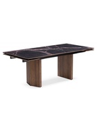 Стол кухонный стеклянный раздвижной «Монерон», 2000(2600)×1000×770 мм, цвет мейджик/орех кантри  (артикул 10998299)  большой выбор товаров оптом и в розницу по низким ценам с доставкой