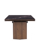 Стол кухонный стеклянный раздвижной «Монерон», 2000(2600)×1000×770 мм, цвет мейджик/орех кантри  (артикул 10998299)  большой выбор товаров оптом и в розницу по низким ценам с доставкой