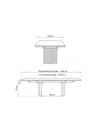 Стол кухонный стеклянный раздвижной «Монерон», 2000(2600)×1000×770 мм, цвет мейджик/орех кантри  (артикул 10998299)  большой выбор товаров оптом и в розницу по низким ценам с доставкой