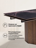 Стол кухонный стеклянный раздвижной «Монерон», 2000(2600)×1000×770 мм, цвет мейджик/орех кантри  (артикул 10998299)  большой выбор товаров оптом и в розницу по низким ценам с доставкой