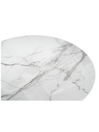 Стол кухонный стеклянный «Калипсо», 1100×1100×750 мм, цвет белый мрамор / черный  (артикул 10998303)  большой выбор товаров оптом и в розницу по низким ценам с доставкой