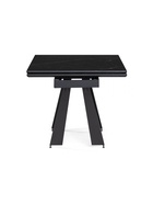 Стол кухонный стеклянный раздвижной «Марвин», 1600(2200)×900×760 мм, цвет мрамор чёрный/чёрный  (артикул 10998304)  большой выбор товаров оптом и в розницу по низким ценам с доставкой