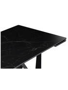 Стол кухонный стеклянный раздвижной «Марвин», 1600(2200)×900×760 мм, цвет мрамор чёрный/чёрный  (артикул 10998304)  большой выбор товаров оптом и в розницу по низким ценам с доставкой