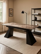 Стол кухонный стеклянный раздвижной «Денхольм», 2400(2900)×1000×750 мм, цвет каталония / черный  (артикул 10998305)  большой выбор товаров оптом и в розницу по низким ценам с доставкой