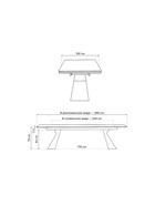 Стол кухонный стеклянный раздвижной «Денхольм», 2400(2900)×1000×750 мм, цвет каталония / черный  (артикул 10998305)  большой выбор товаров оптом и в розницу по низким ценам с доставкой