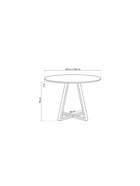 Стол кухонный стеклянный круглый «Норфолк 100», 1000×1000×780 мм, цвет мрамор белый/чёрный  (артикул 10998308)  большой выбор товаров оптом и в розницу по низким ценам с доставкой