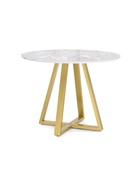 Стол кухонный стеклянный круглый «Норфолк 100», 1000×1000×780 мм, цвет золото  (артикул 10998309)  большой выбор товаров оптом и в розницу по низким ценам с доставкой