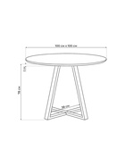 Стол кухонный стеклянный круглый «Норфолк 100», 1000×1000×780 мм, цвет золото  (артикул 10998309)  большой выбор товаров оптом и в розницу по низким ценам с доставкой